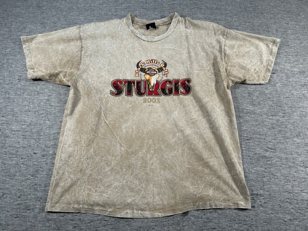 Vintage Harley Davidson Shirt Mens Extra Large Sturgis Black Hills Rally USA Y2K